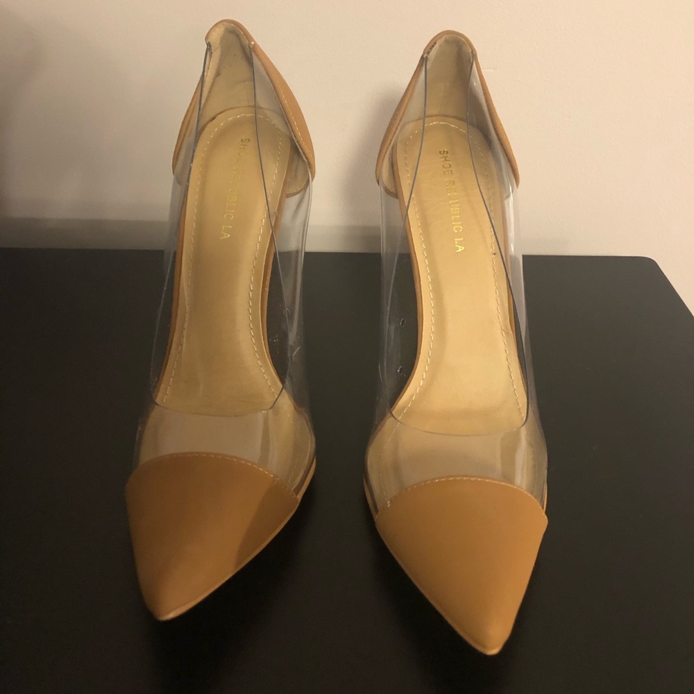 Clear Perspex & Tan Heels